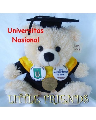 Boneka Wisuda Universitas Nasional - Ilmu Komunikasi (25 cm)
